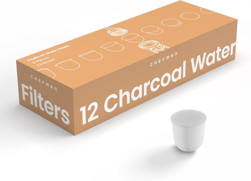 Chefman Water Filter Refill Cartridges, 12 Pack of Replacement Water Filter Cartridges, Compatible with the Caffeinator Models, 12 Count - Image 1